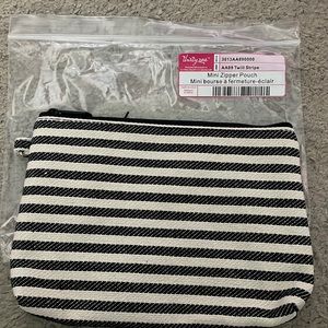 Mini Zipper Pouch in “Twill Stripe”